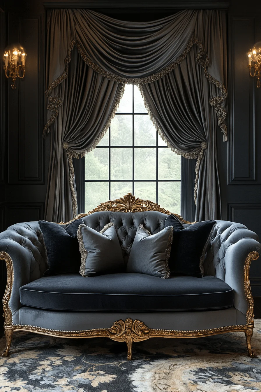 grey sofa decor
