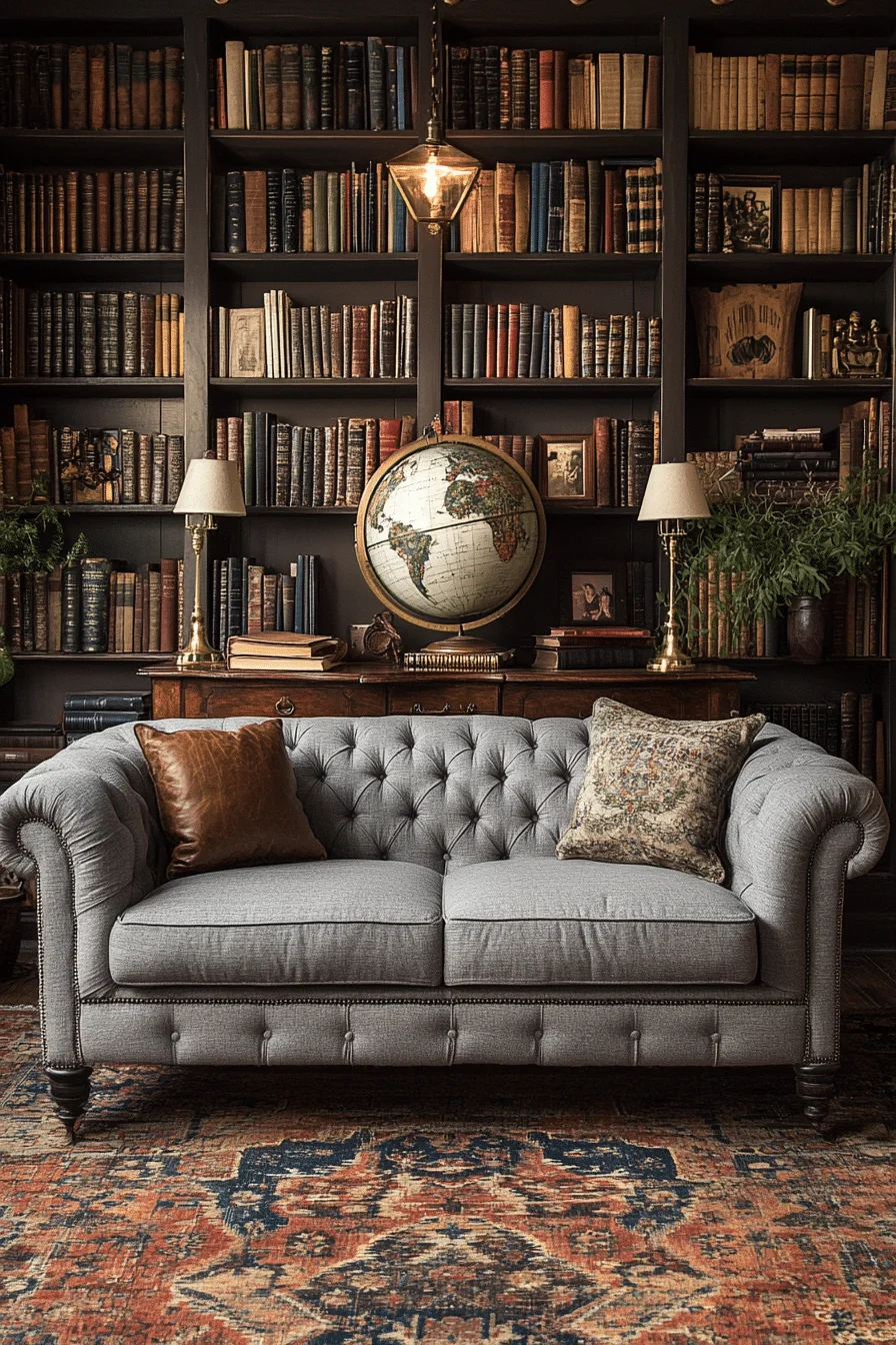 grey sofa decor