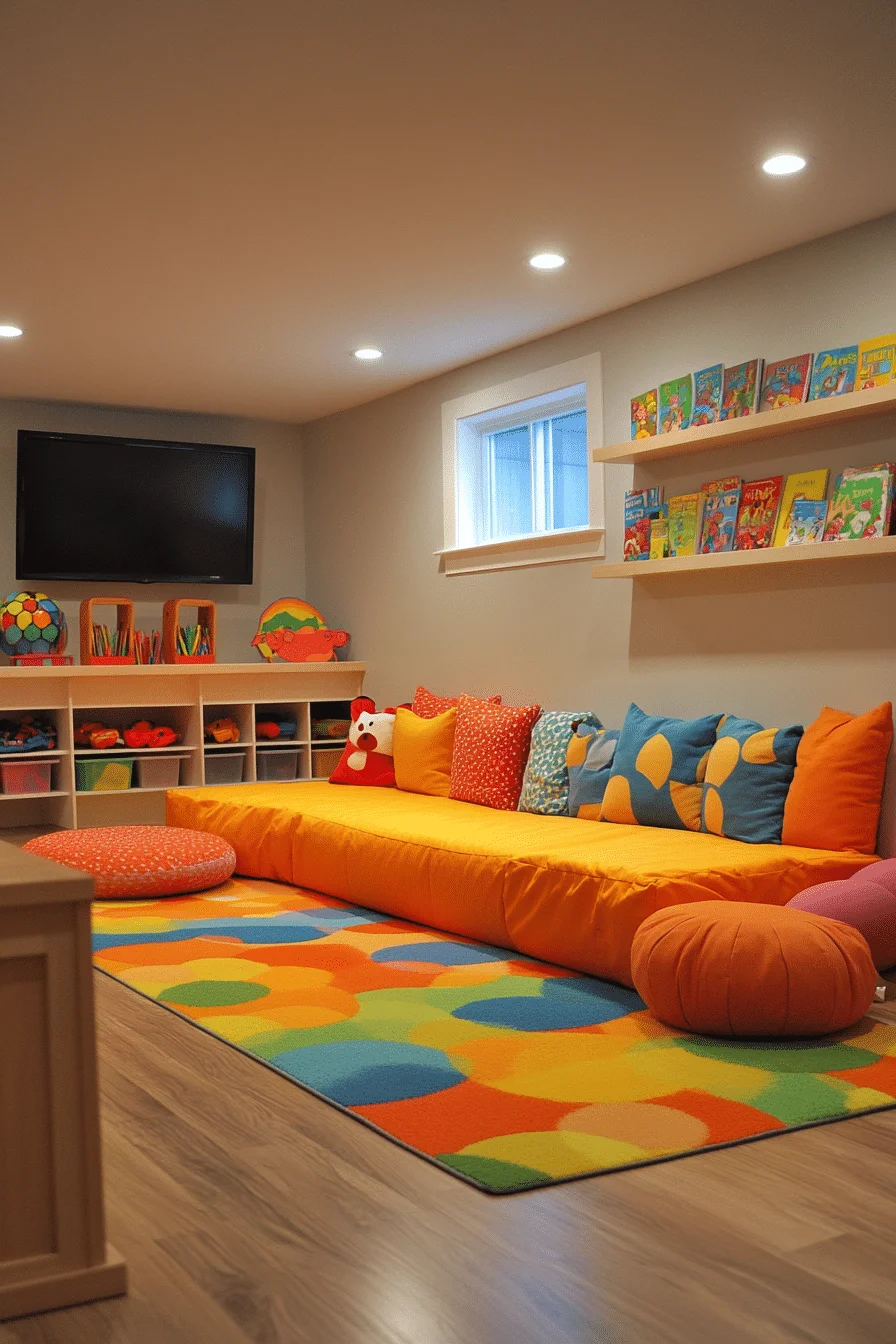 basement family room