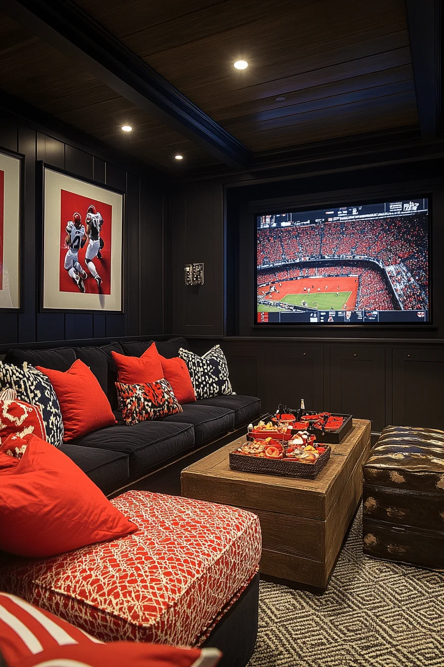 basement family room