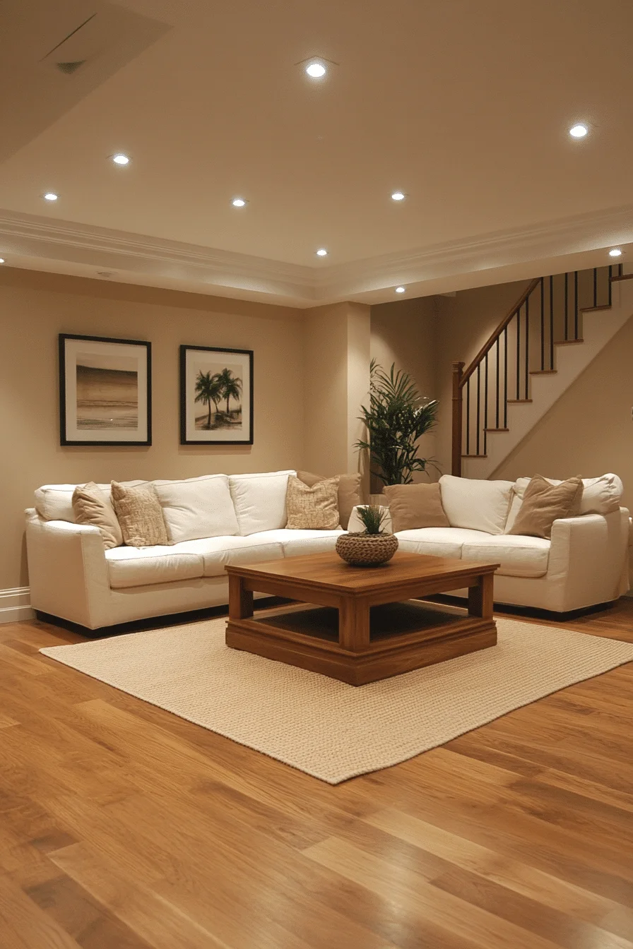 basement family room