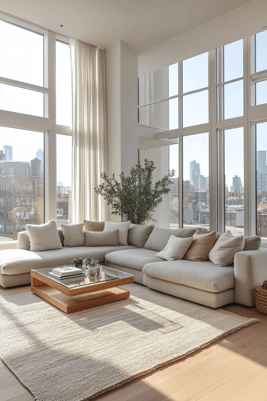 Minimalist contemporary living room