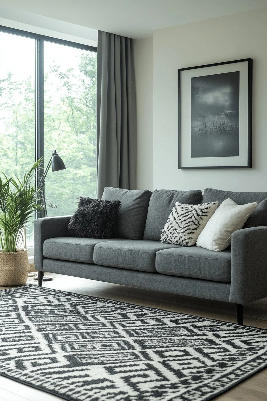 Minimalist contemporary living room