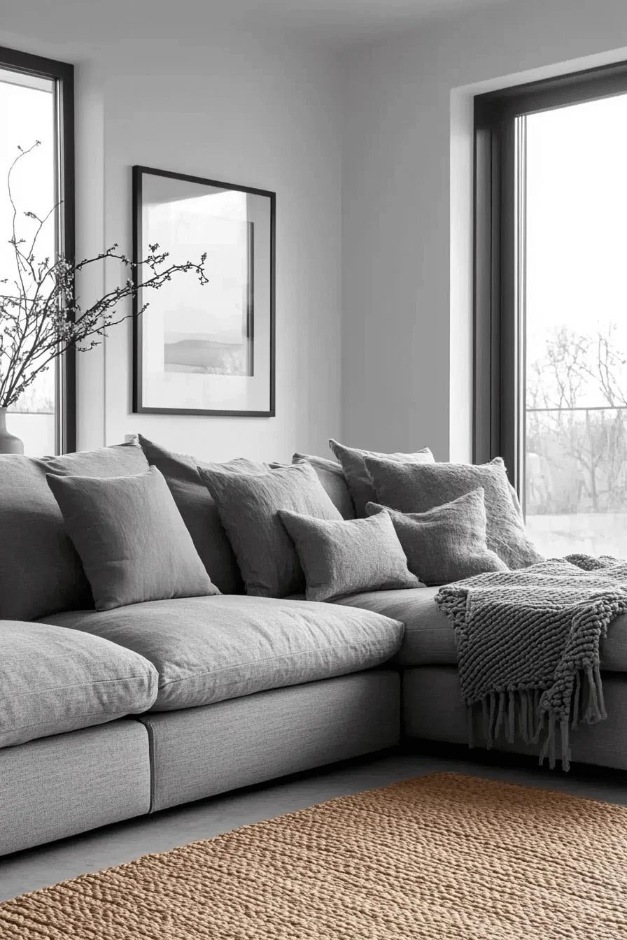 Minimalist contemporary living room