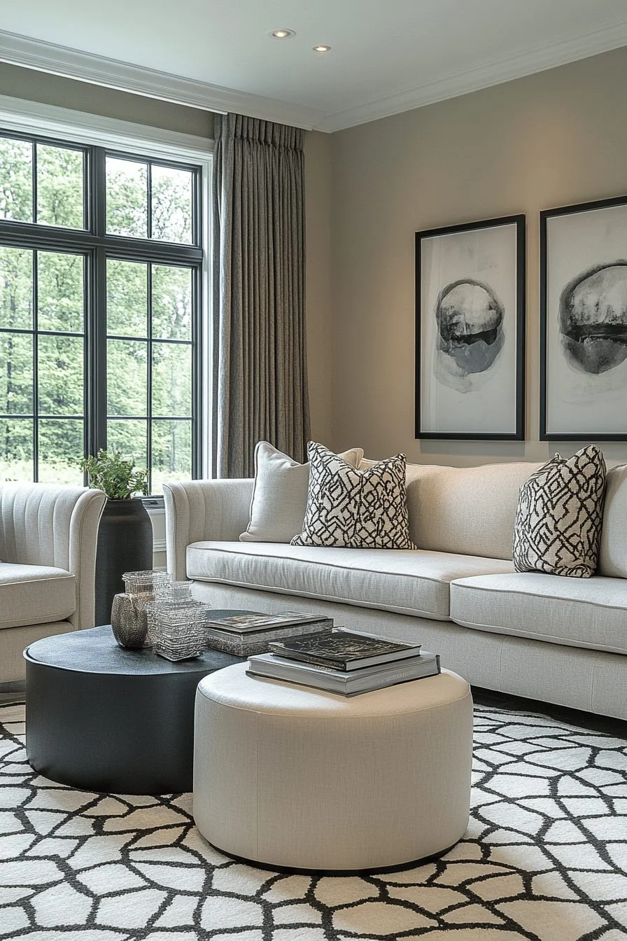 Minimalist contemporary living room