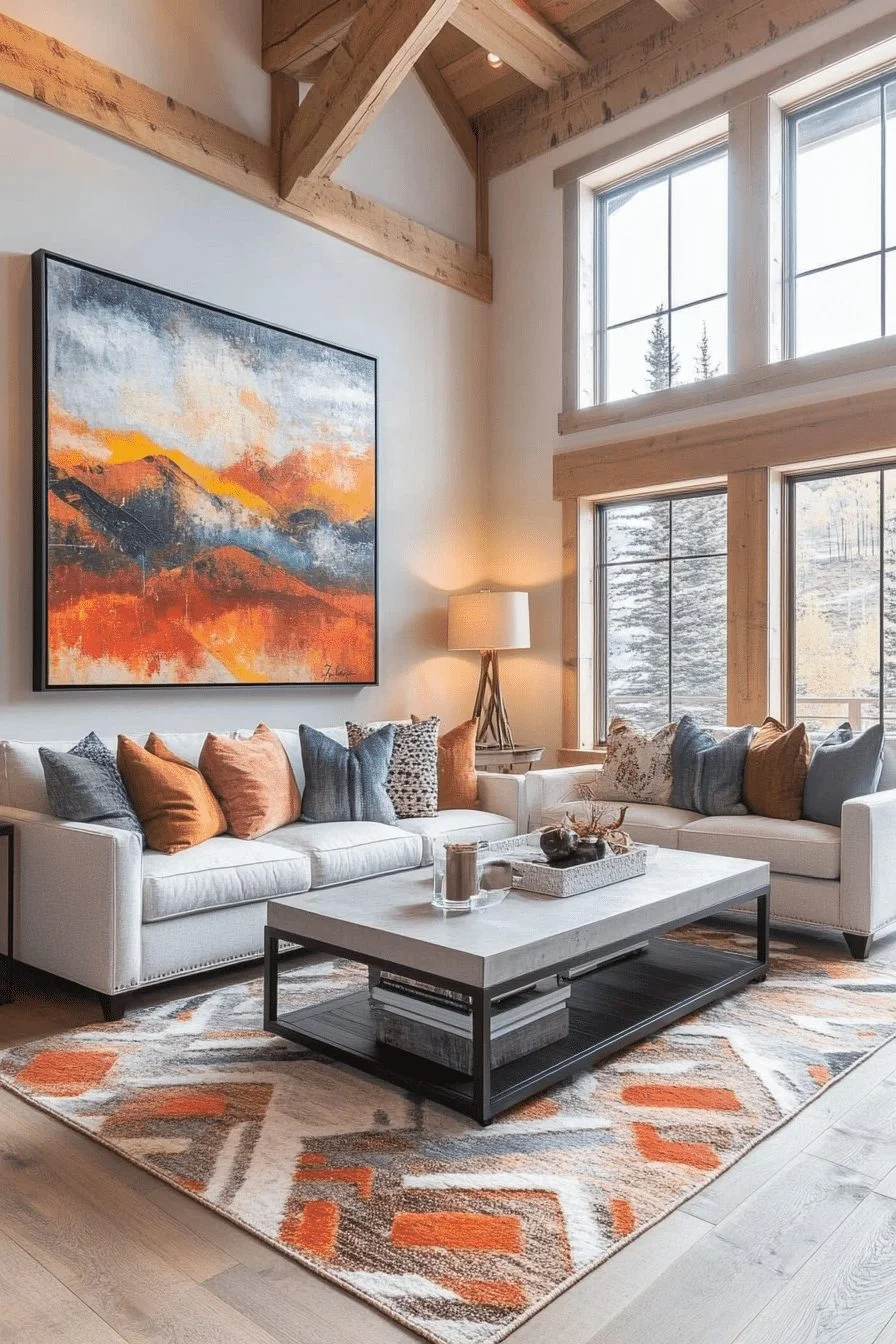 Minimalist contemporary living room