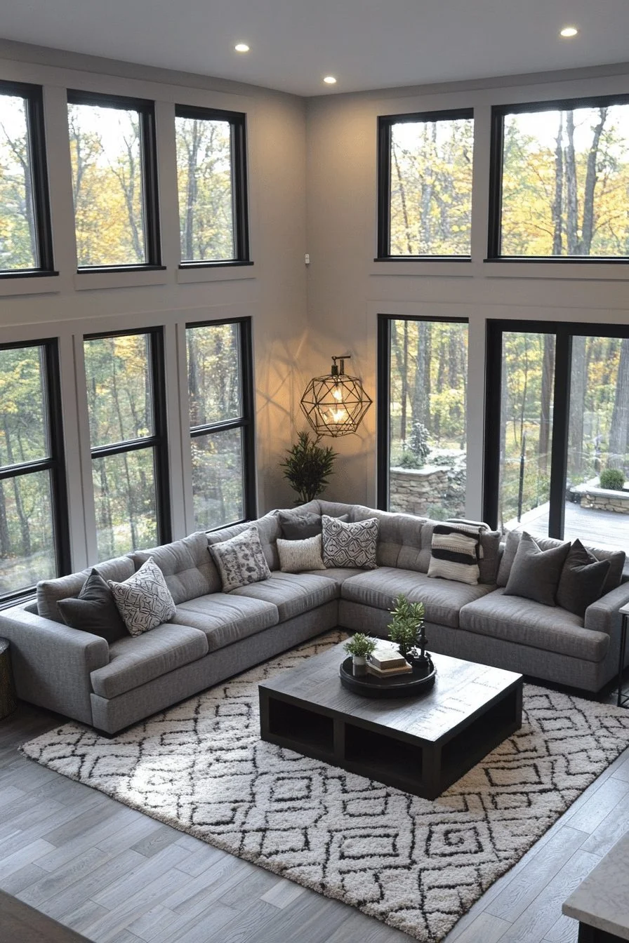 Minimalist contemporary living room