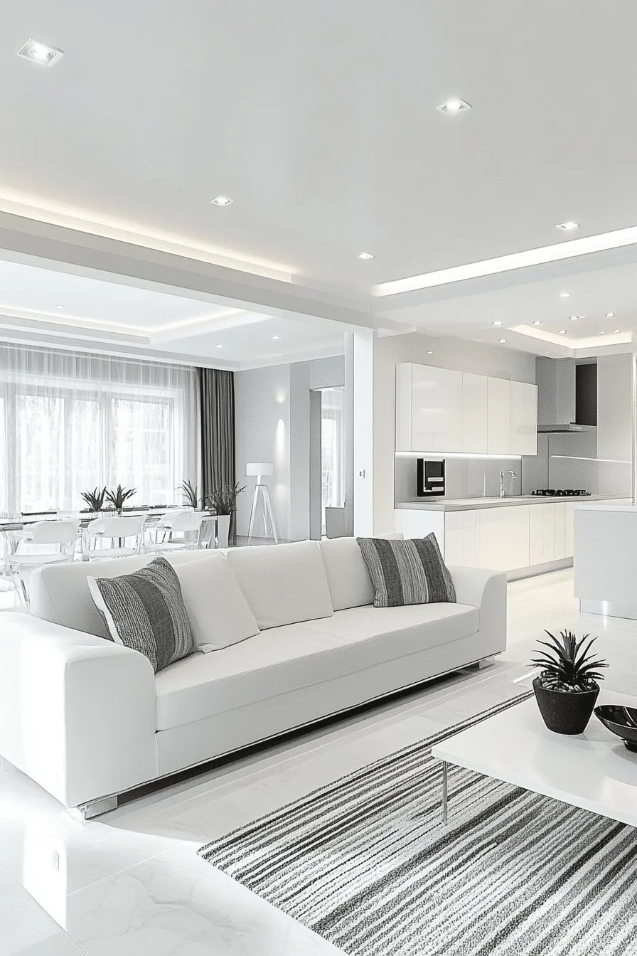 Minimalist contemporary living room