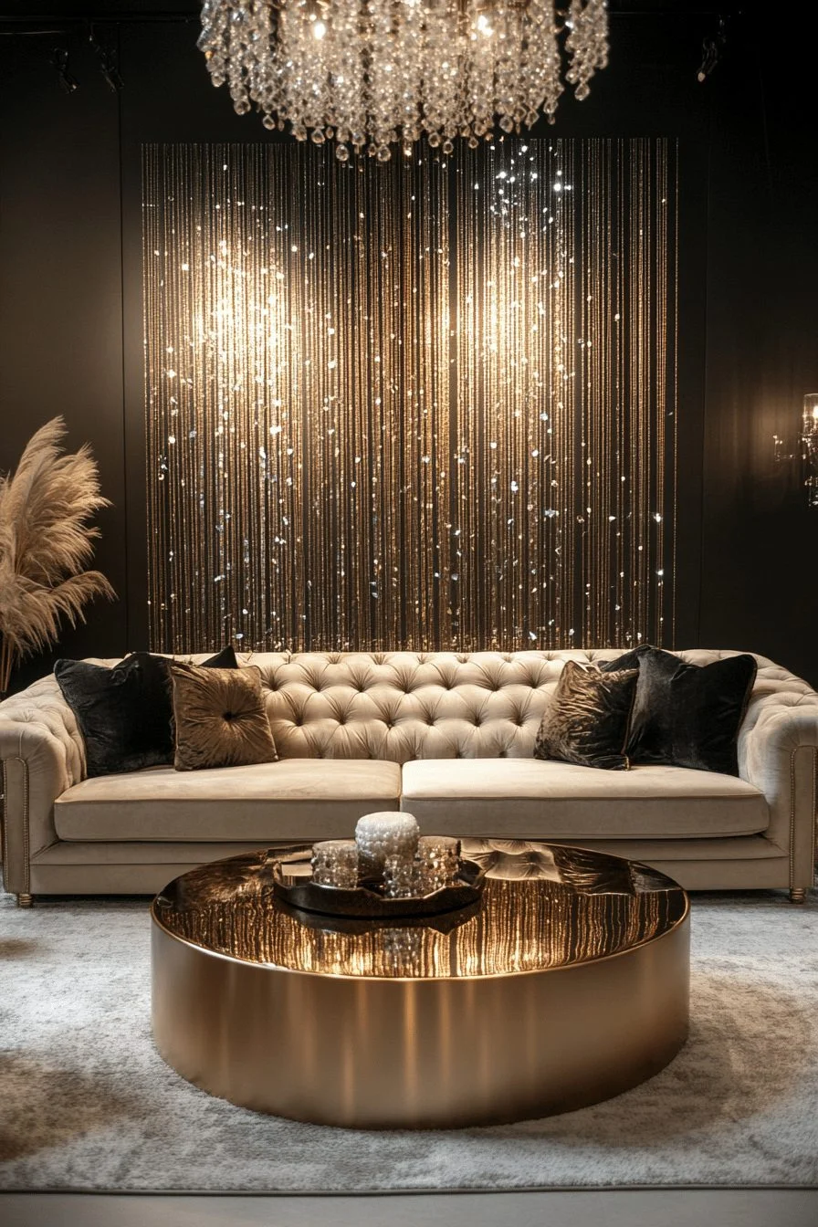 Luxe Glam Living Area