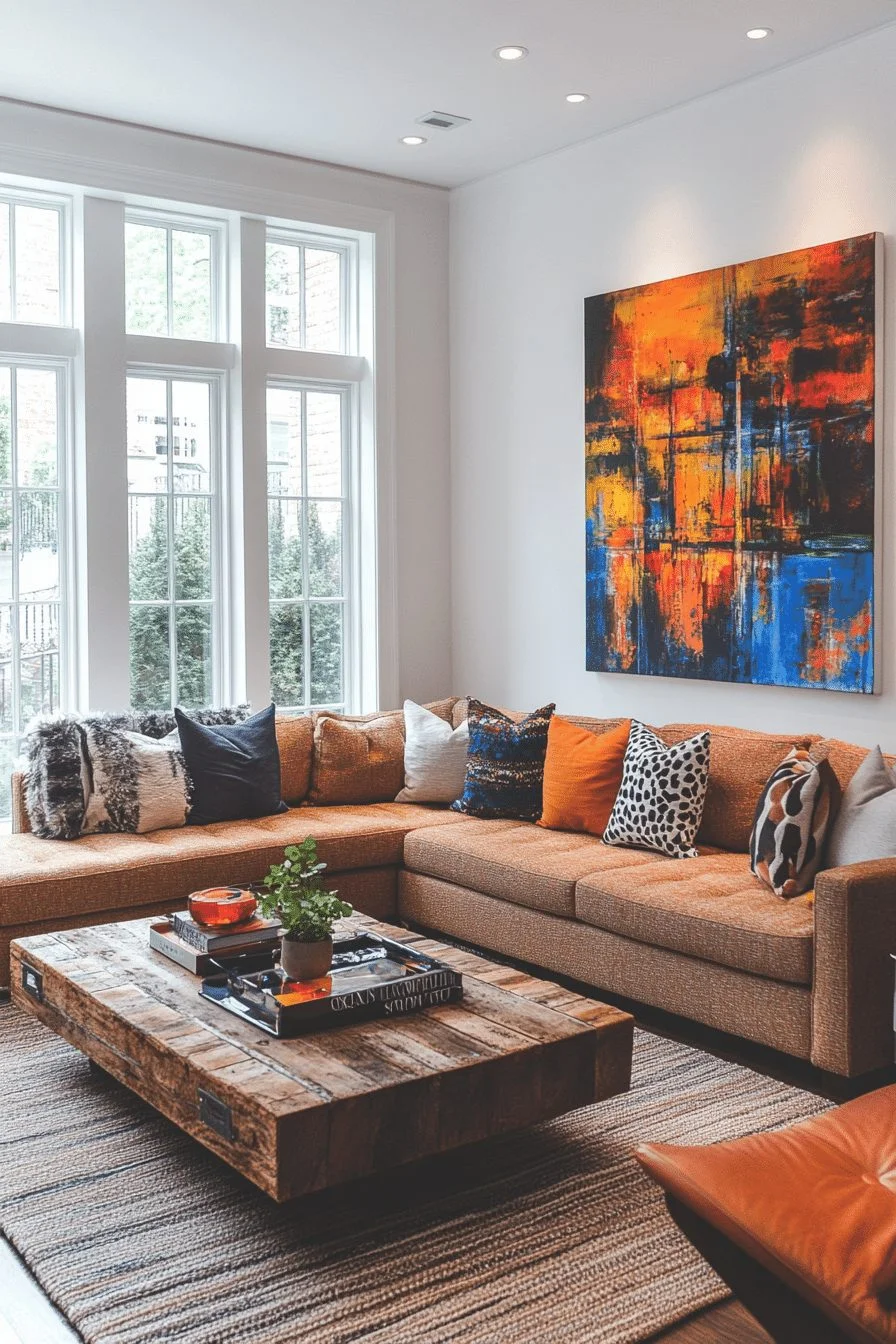 Contemporary Art-Filled Lounge