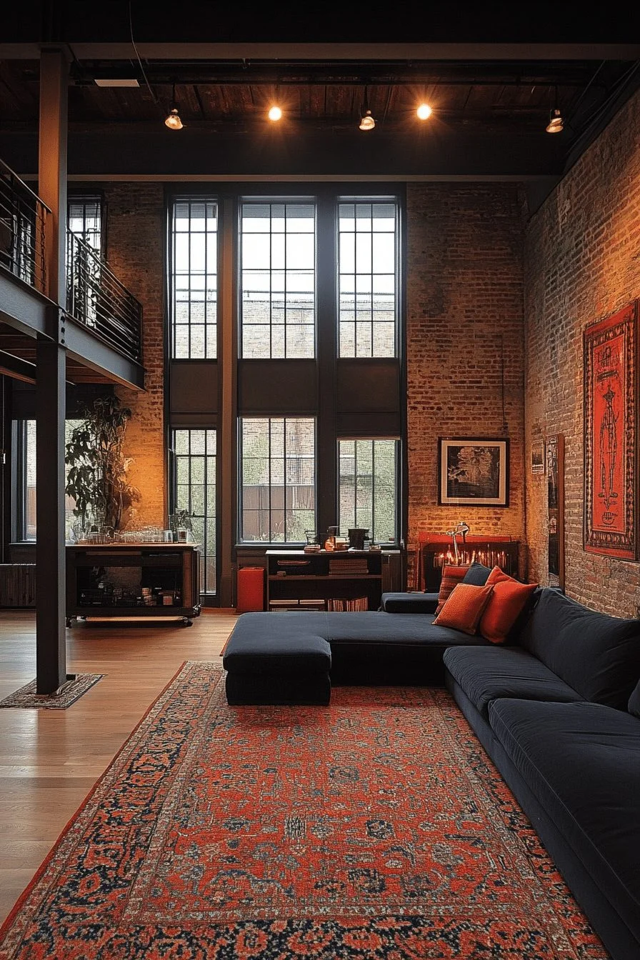 Industrial Loft Living Area