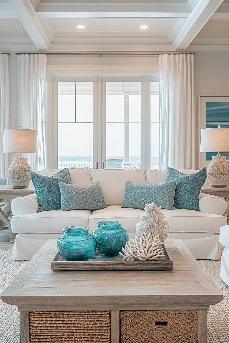Coastal Contemporary Living Room