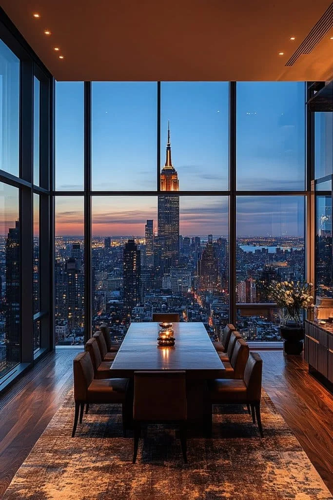 Dining Room with Stunning Cityscape Views