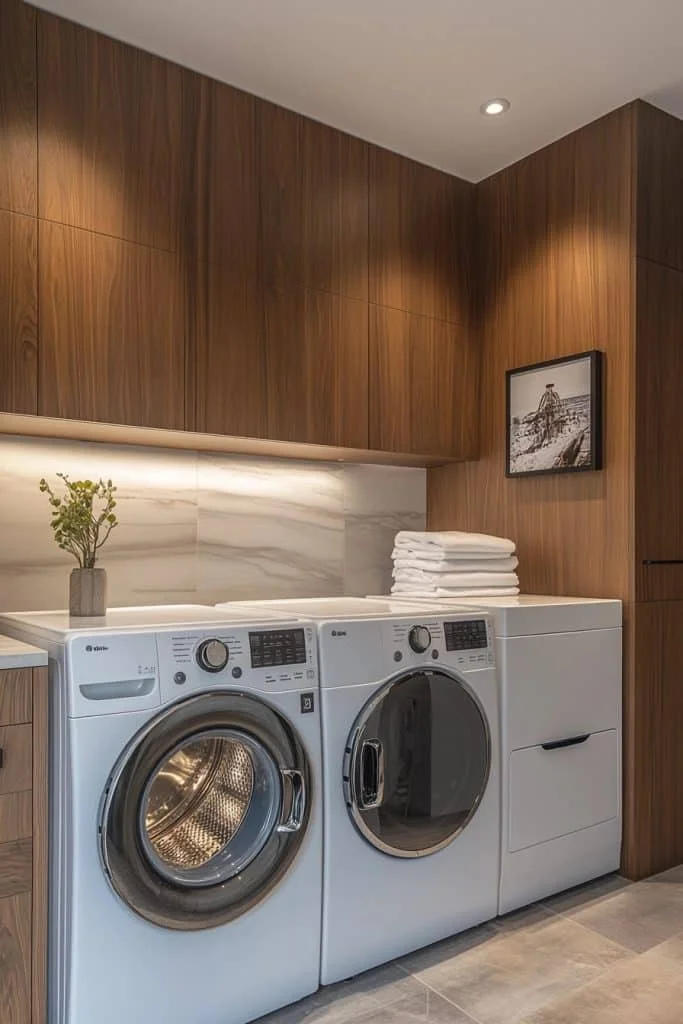 Efficient and Stylish Laundry Space