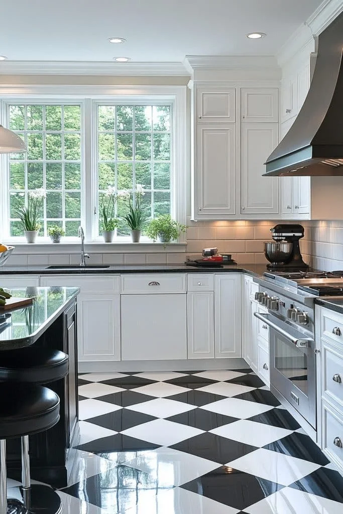 Bold Checkerboard Floors