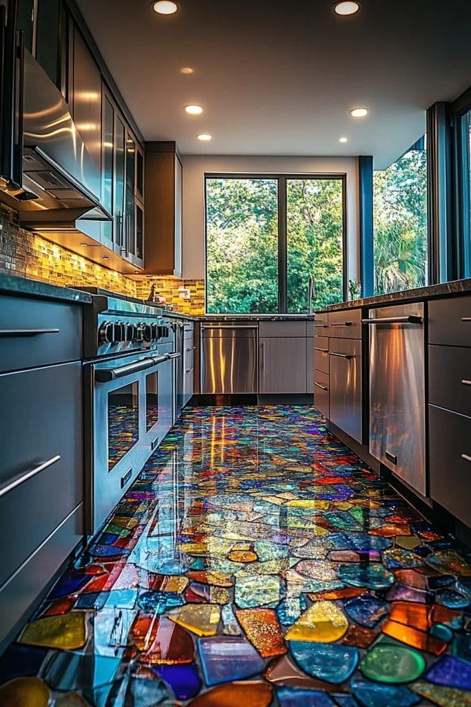 Recycled Glass Flooring