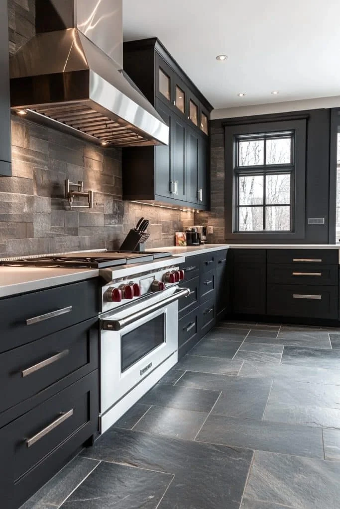 Sleek Slate Flooring