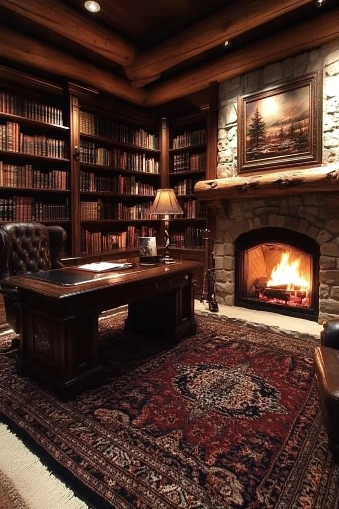 Sophisticated Log Home Study