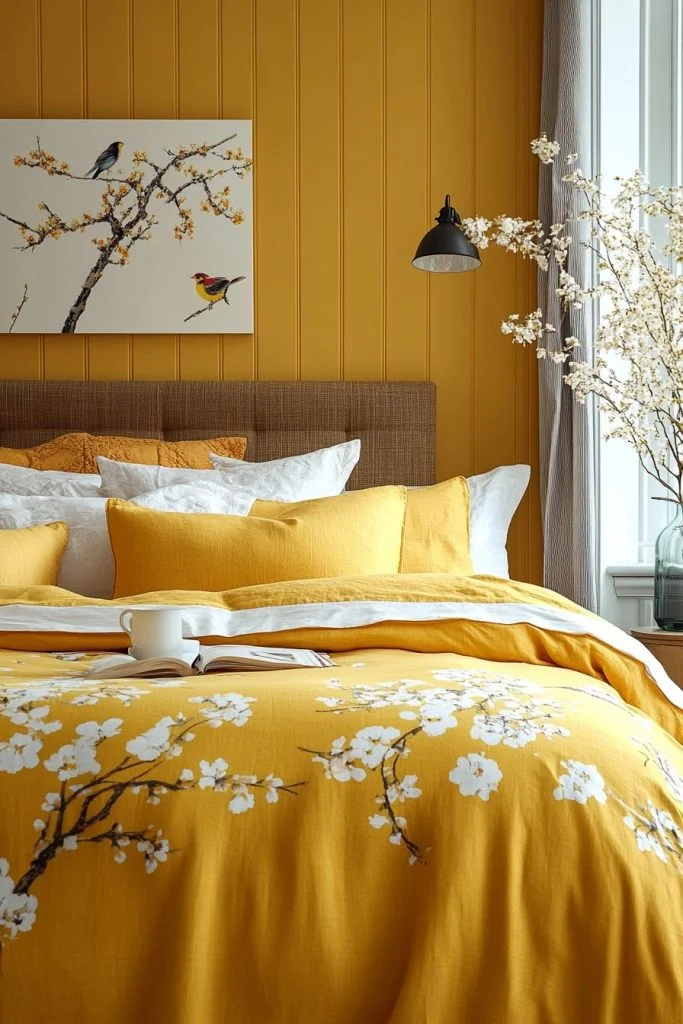 Goldfinch Glow Boho Bedroom