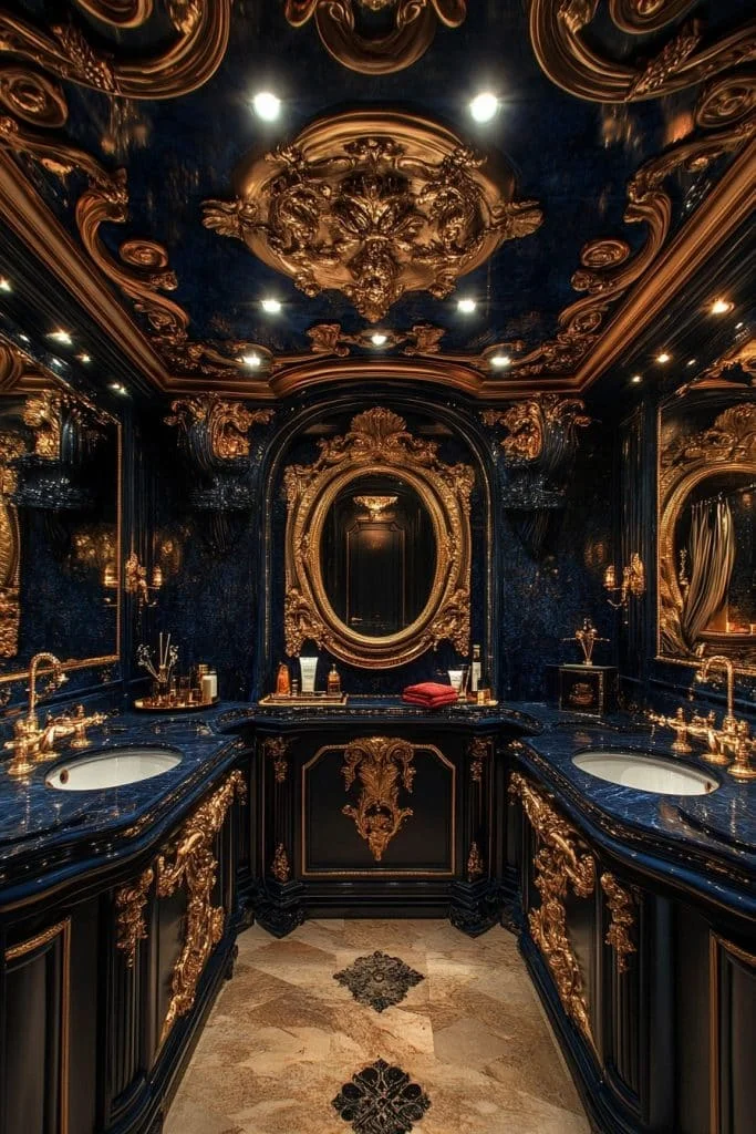 Ornate Baroque Bathroom