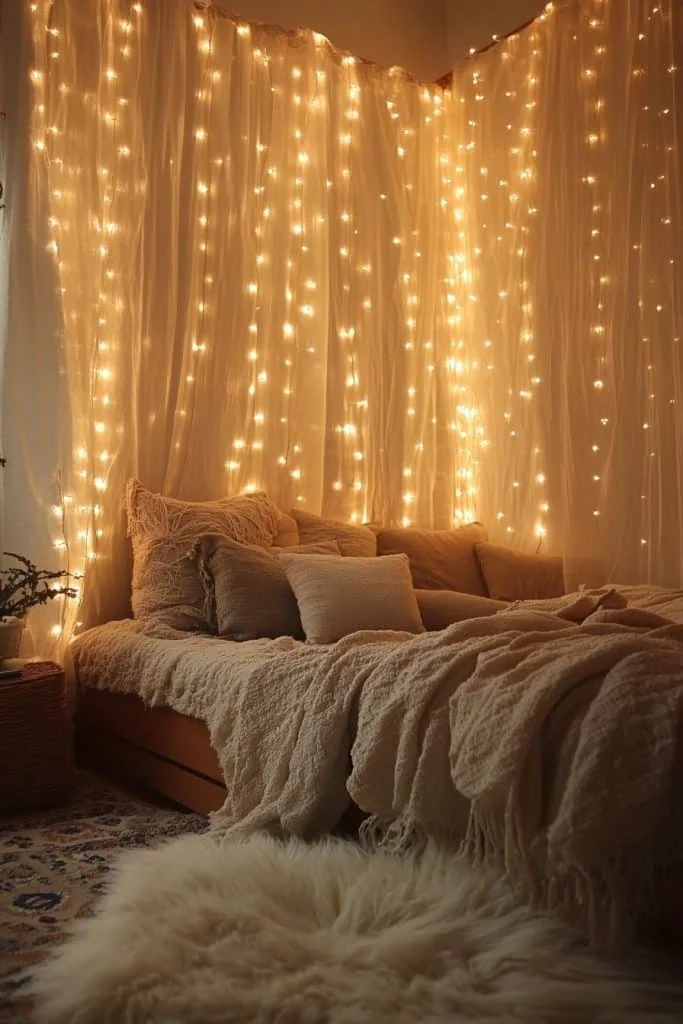 Cozy Reading Nook with Soft Lighting