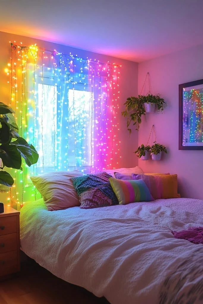 Vibrant Rainbow Fairy Lights