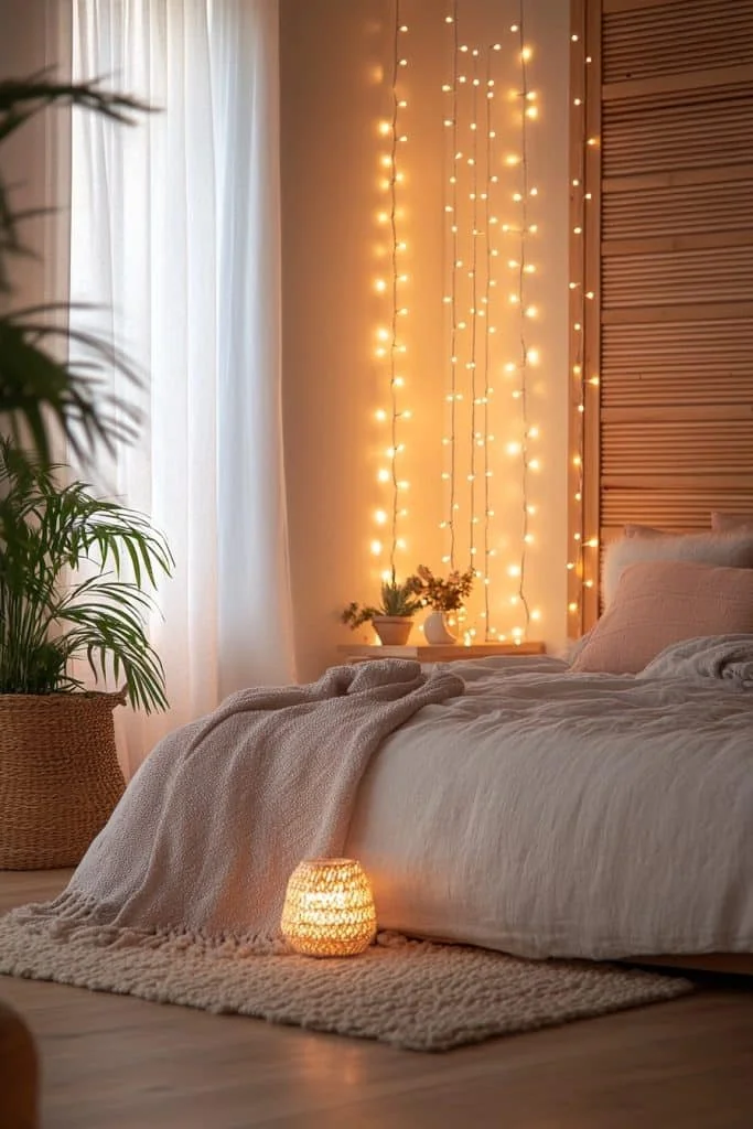 Minimalist Boho with Fairy Light Accents