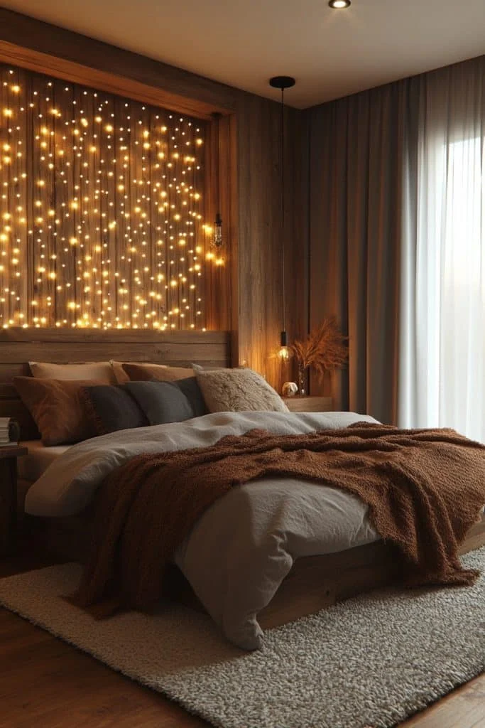Sleek Contemporary Boho with Fairy Lights