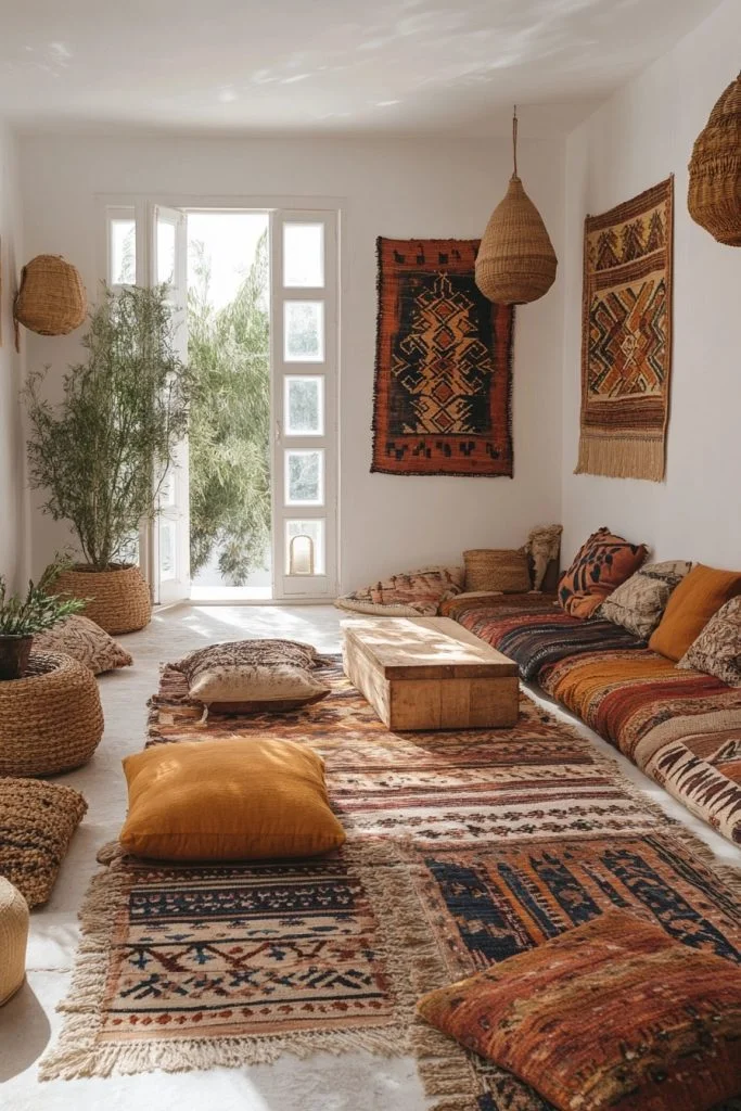 Patterned Layered Rugs