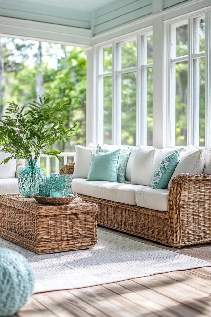 Peaceful Sea Glass Sunroom