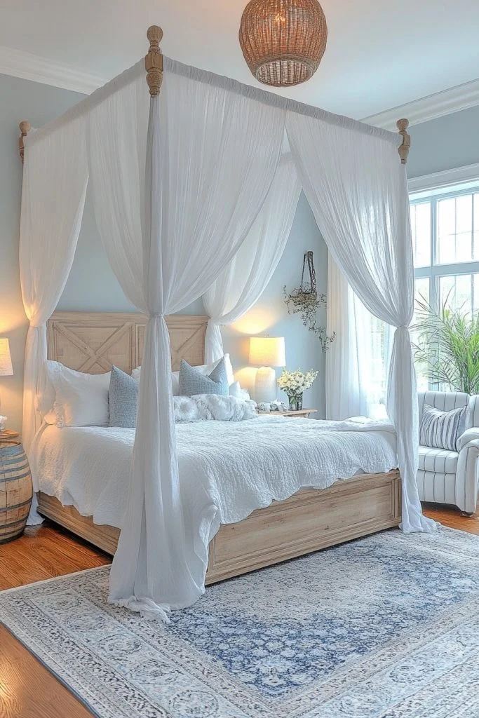 Sophisticated Maritime Master Bedroom