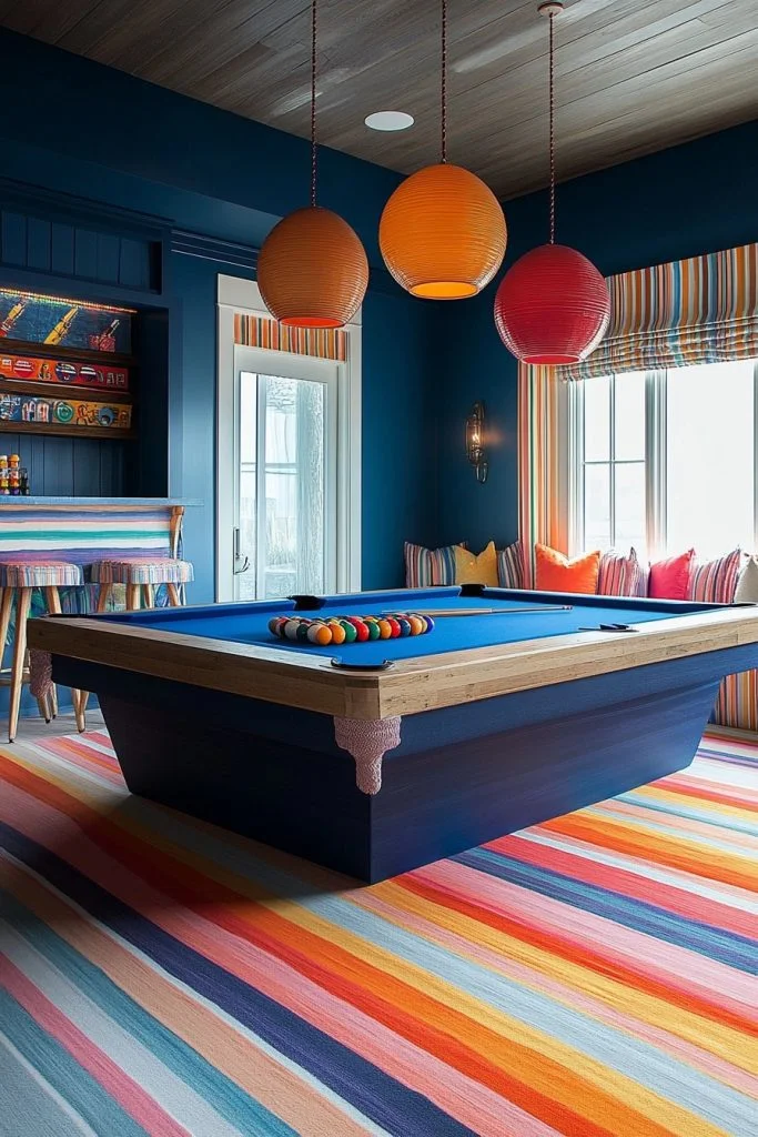 Vibrant Boardwalk Game Room