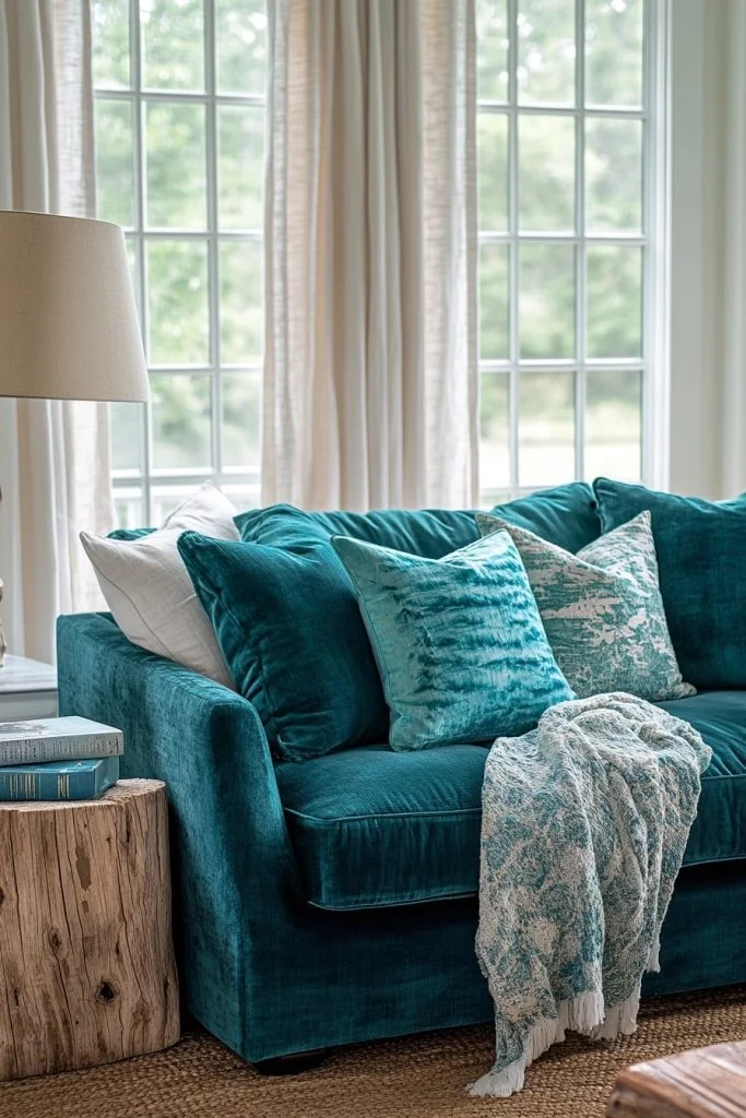 Cozy Seafoam Sofa Nook