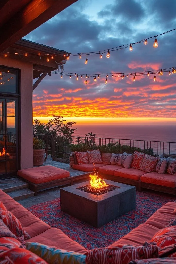 Sunset-Inspired Outdoor Terrace