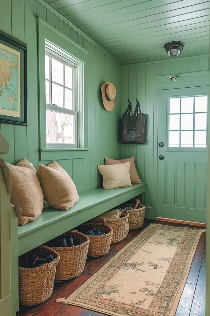 Refreshing Seafoam Mudroom