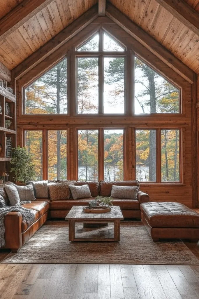 Warm Wood Cabin Space