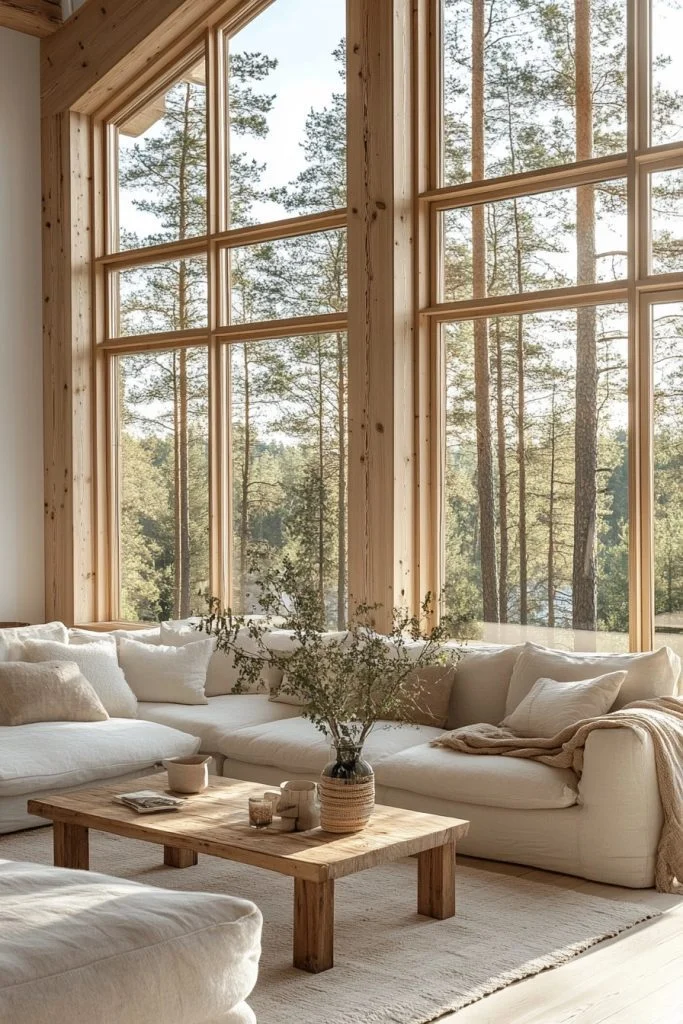 Bright and Airy Cabin Living Room