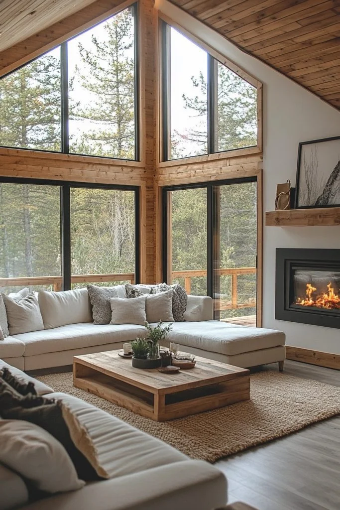 Sleek and Simple Cabin Lounge