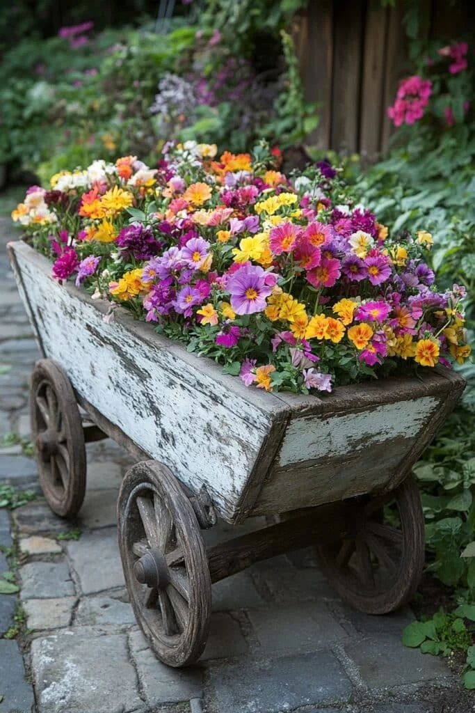 Charming Wooden Wheelbarrows