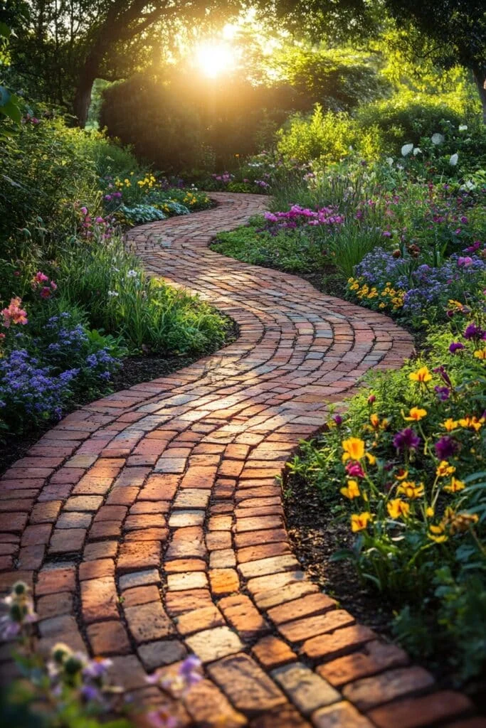 Salvaged Brick Walkways