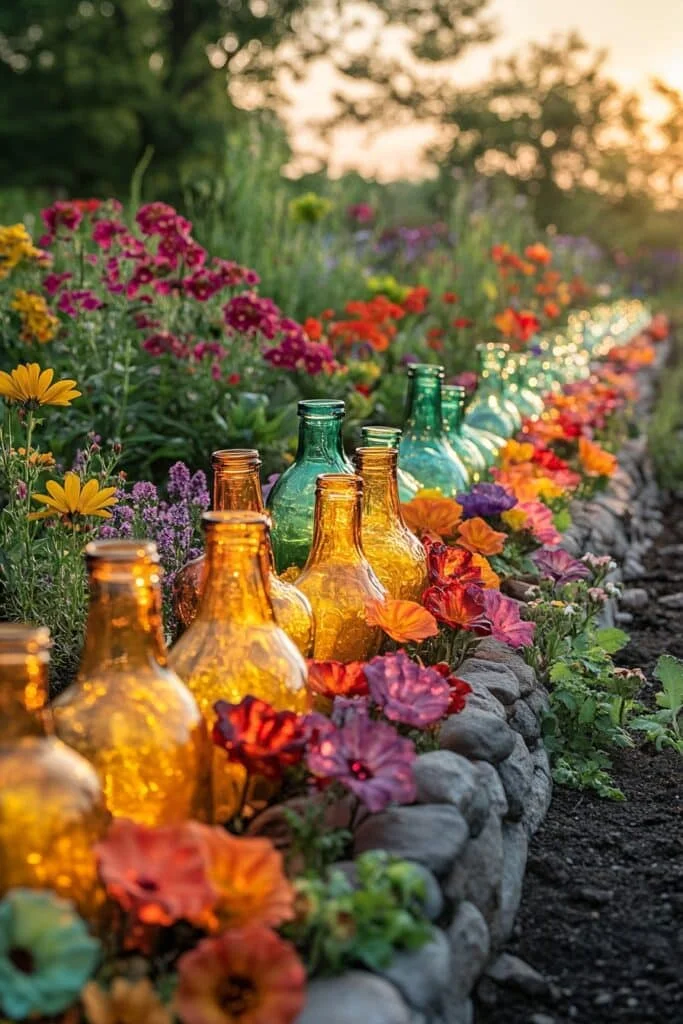 Glass Bottle Edging Ideas