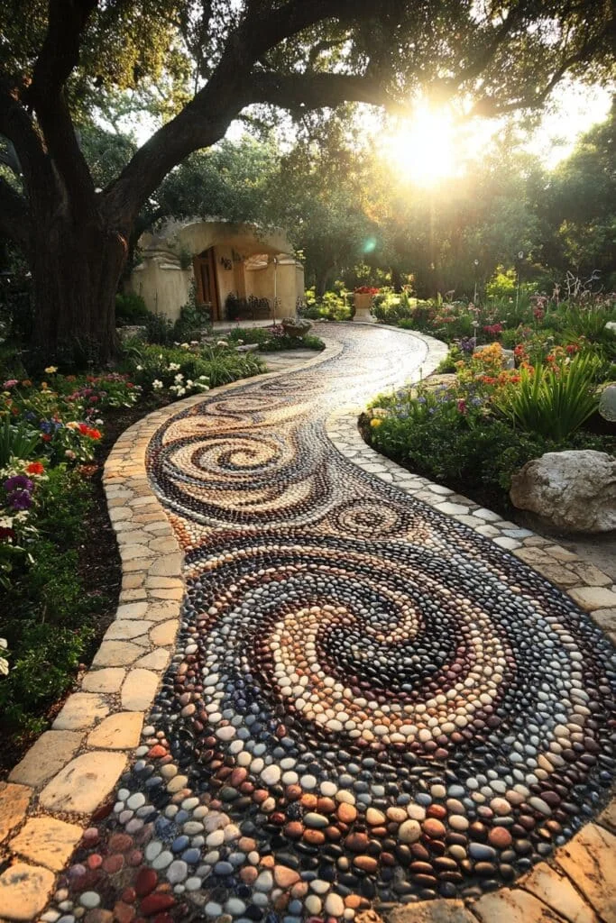 Pebble Mosaic Pathway Designs