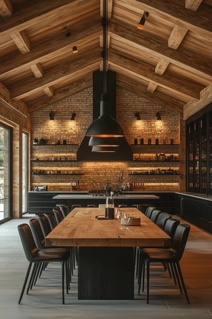 barndominium dining room