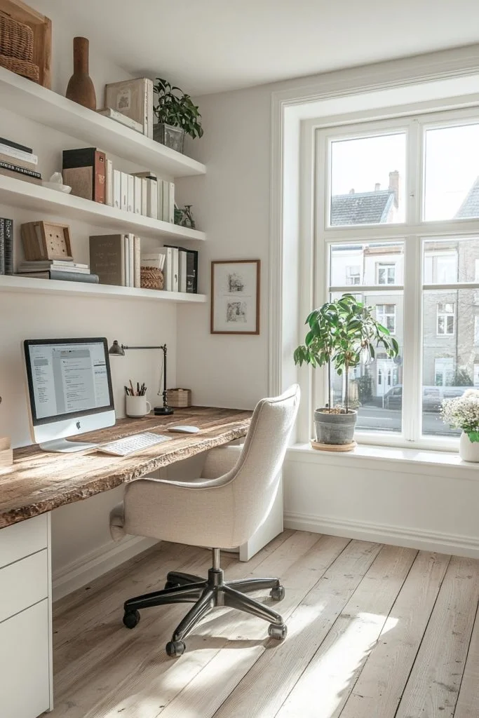 Peaceful Scandinavian Home Office