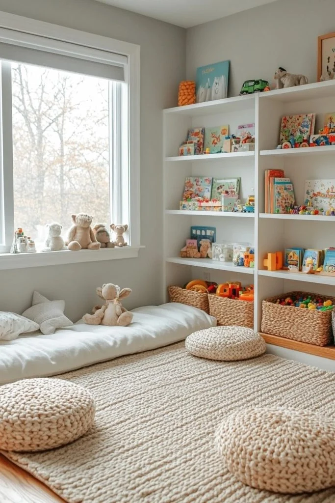 Organized and Calm Scandinavian Playroom