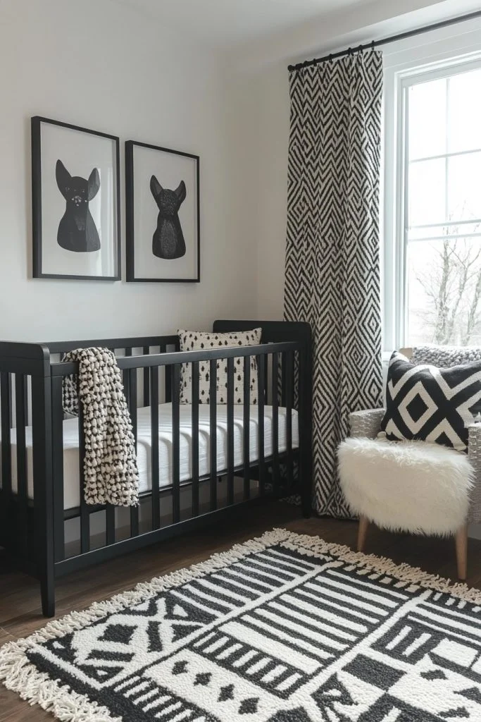 Chic Black-and-White Nursery