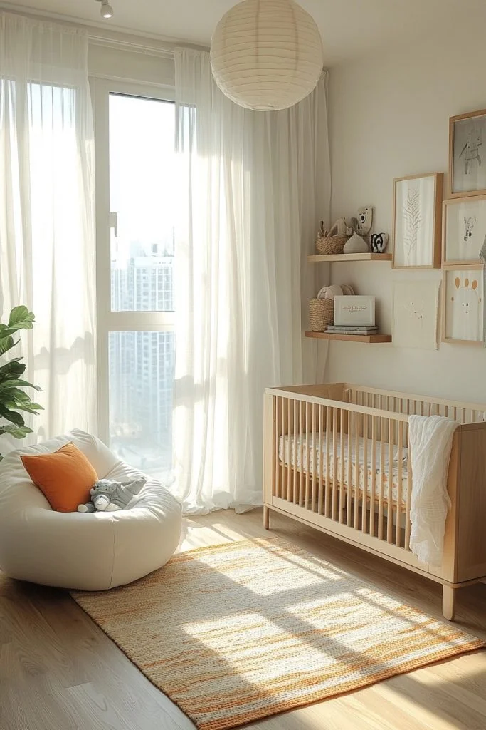 Light-Filled Nursery with Sheer Accents