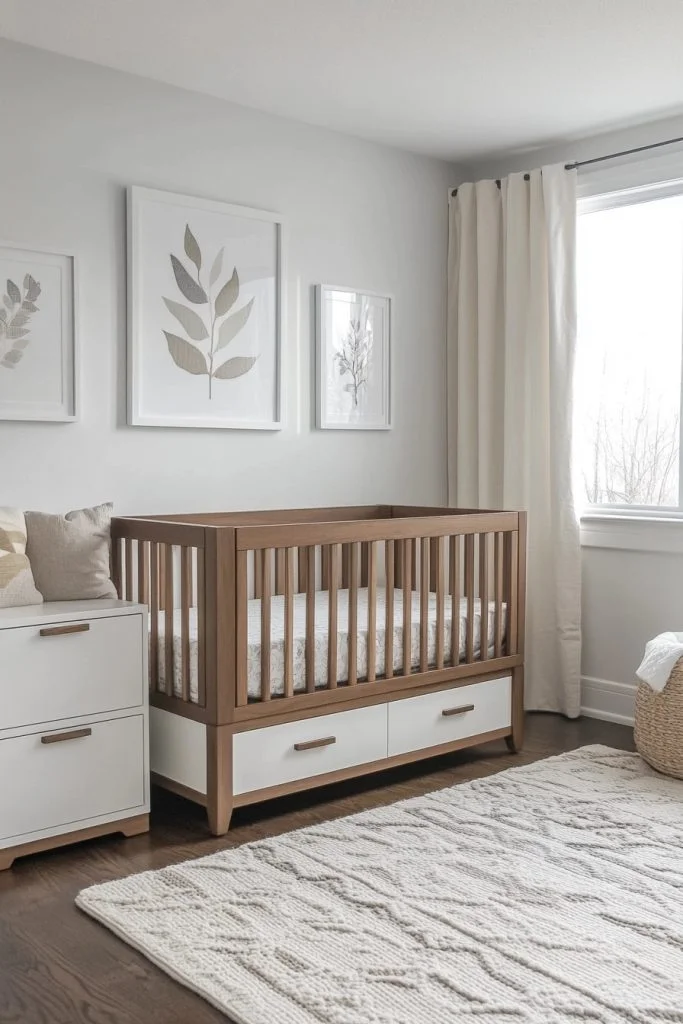 Sleek and Simple Nursery Design