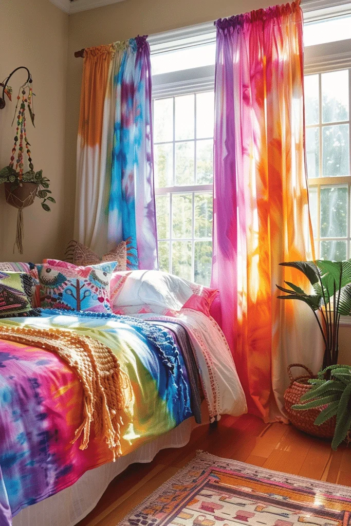Tie-Dye Boho Window Treatments