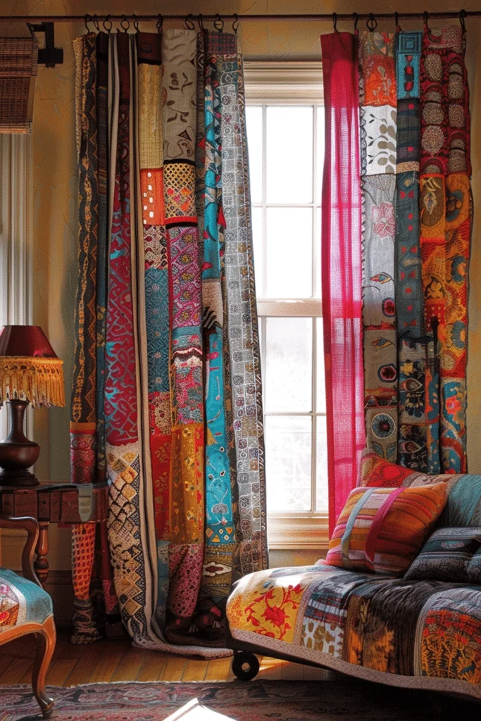 Eclectic Patchwork Curtain Panels